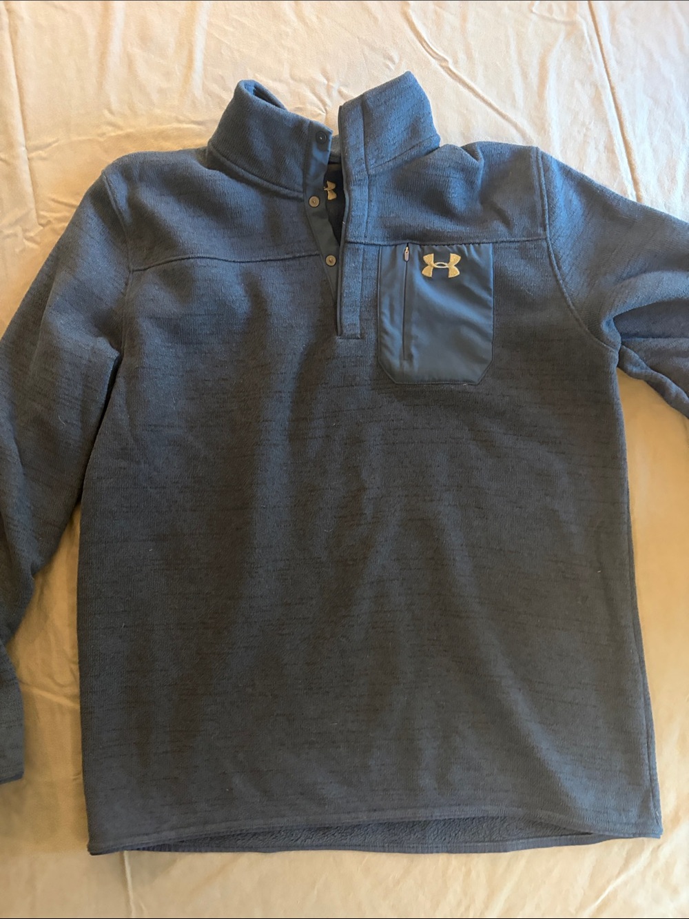 Under Armour Men's Deep Blue Quarter-Zip Pullover Sweater